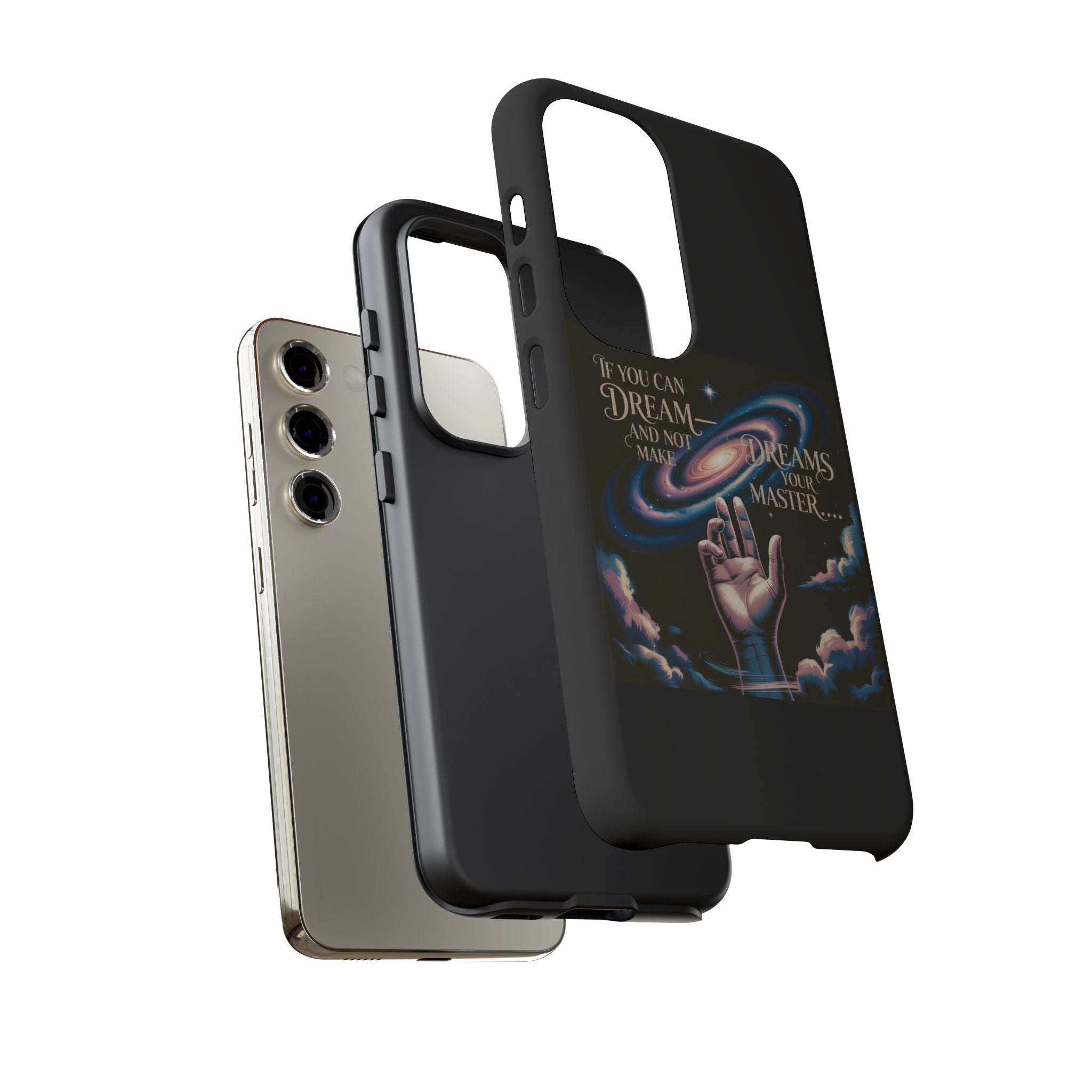 Dream-Inspired Phone Case, Inspirational Phone Cover, Galaxy Design Case, Unique Gift for Dreamers, Motivational Phone Accessory