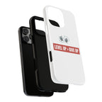 Tough Cases Phone Case, Motivational Gift for Gamers, Fitness Enthusiasts, Level Up Themed, Unique Phone Accessories, Work Hard Play Hard