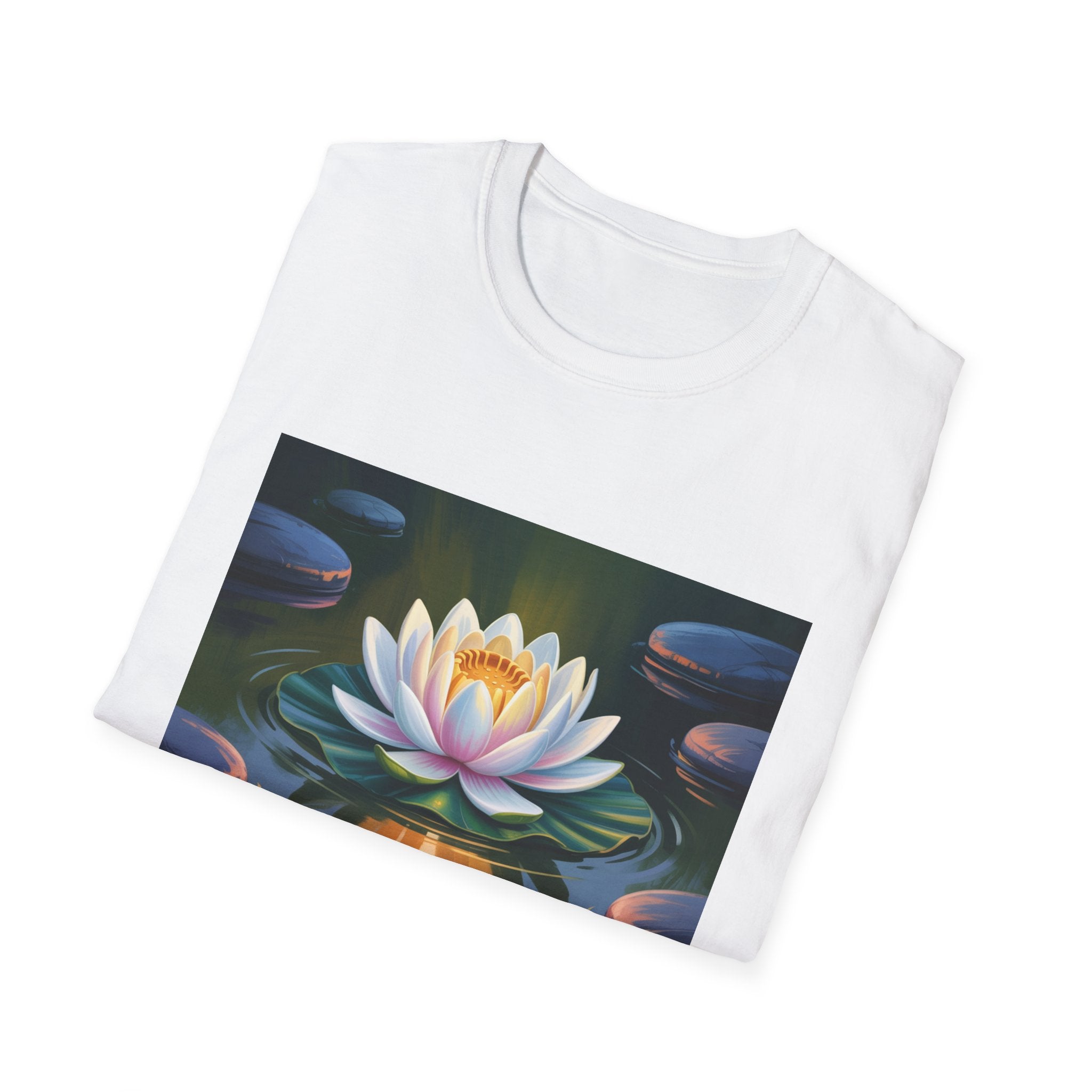 Mindfulness Lotus T-Shirt | Unisex Softstyle Tee | Zen Gift for Wellness, Meditation, Yoga, Relaxation, Mindfulness Practice