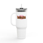 Vibrant Insulated Travel Mug, 40oz - High-Key Unstoppable, Perfect for Road Trips, Coffee Lovers, Gen-Z, Hydration on the Go