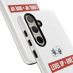 Tough Cases Phone Case, Motivational Gift for Gamers, Fitness Enthusiasts, Level Up Themed, Unique Phone Accessories, Work Hard Play Hard