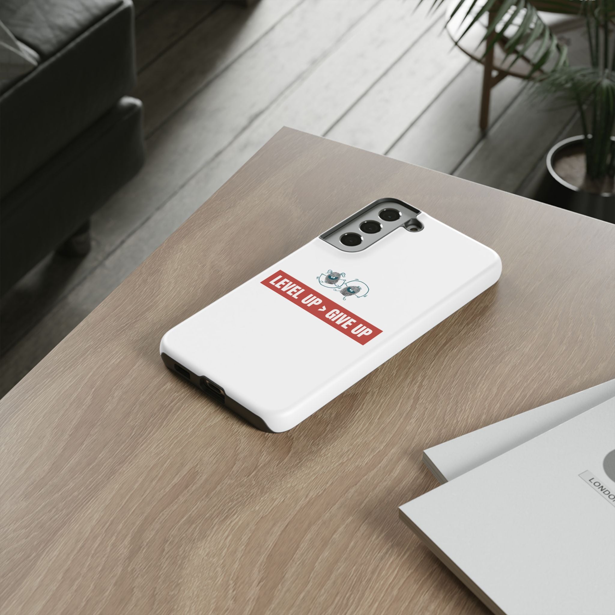 Tough Cases Phone Case, Motivational Gift for Gamers, Fitness Enthusiasts, Level Up Themed, Unique Phone Accessories, Work Hard Play Hard