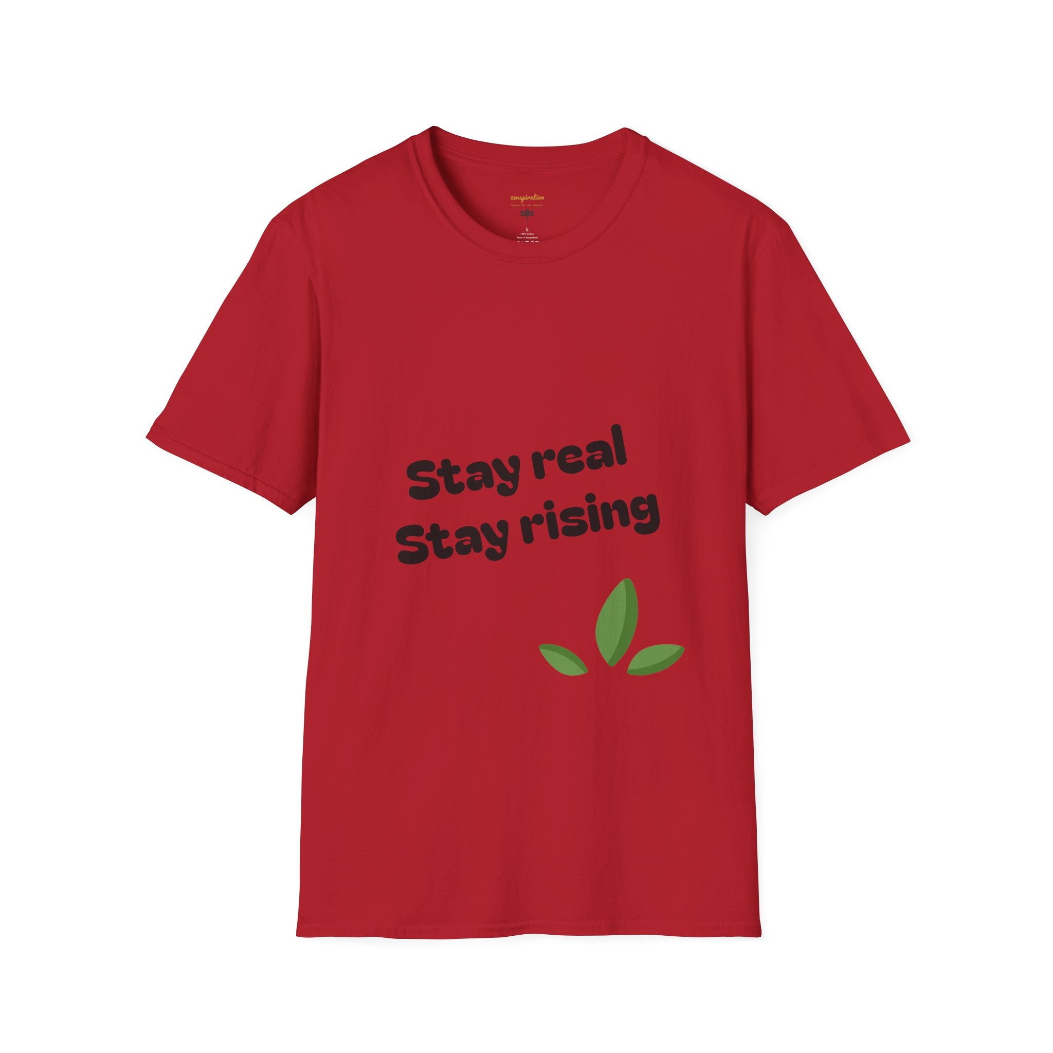 Motivational Unisex T-Shirt, Stay Real Stay Rising Tee, Inspirational Gift, Casual Wear, Unique Graphic Shirt, Gen-z