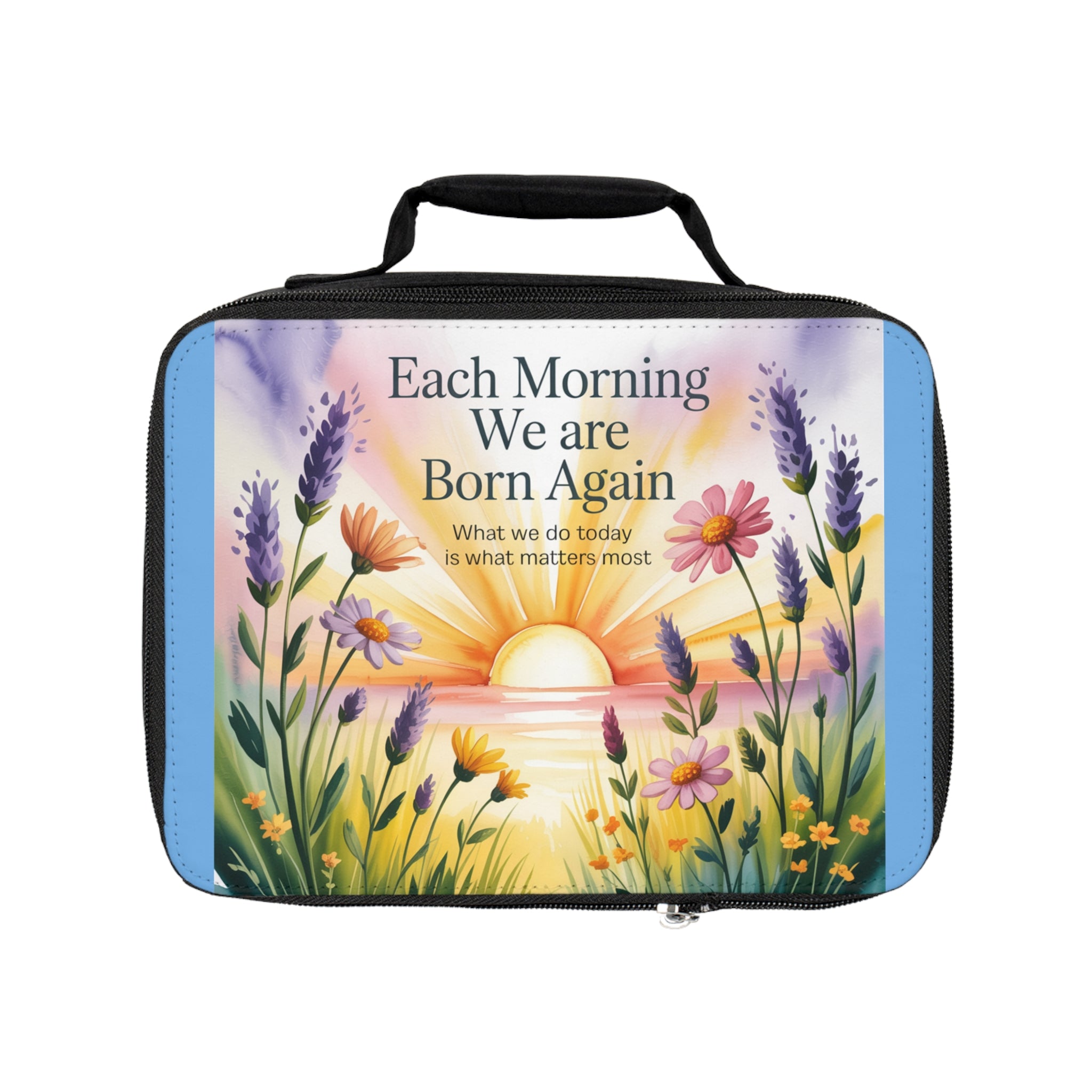 Inspirational Floral Lunch Bag - Motivational, Eco-Friendly, Cute Kids Accessory, Back to School Essential, Gift for Her