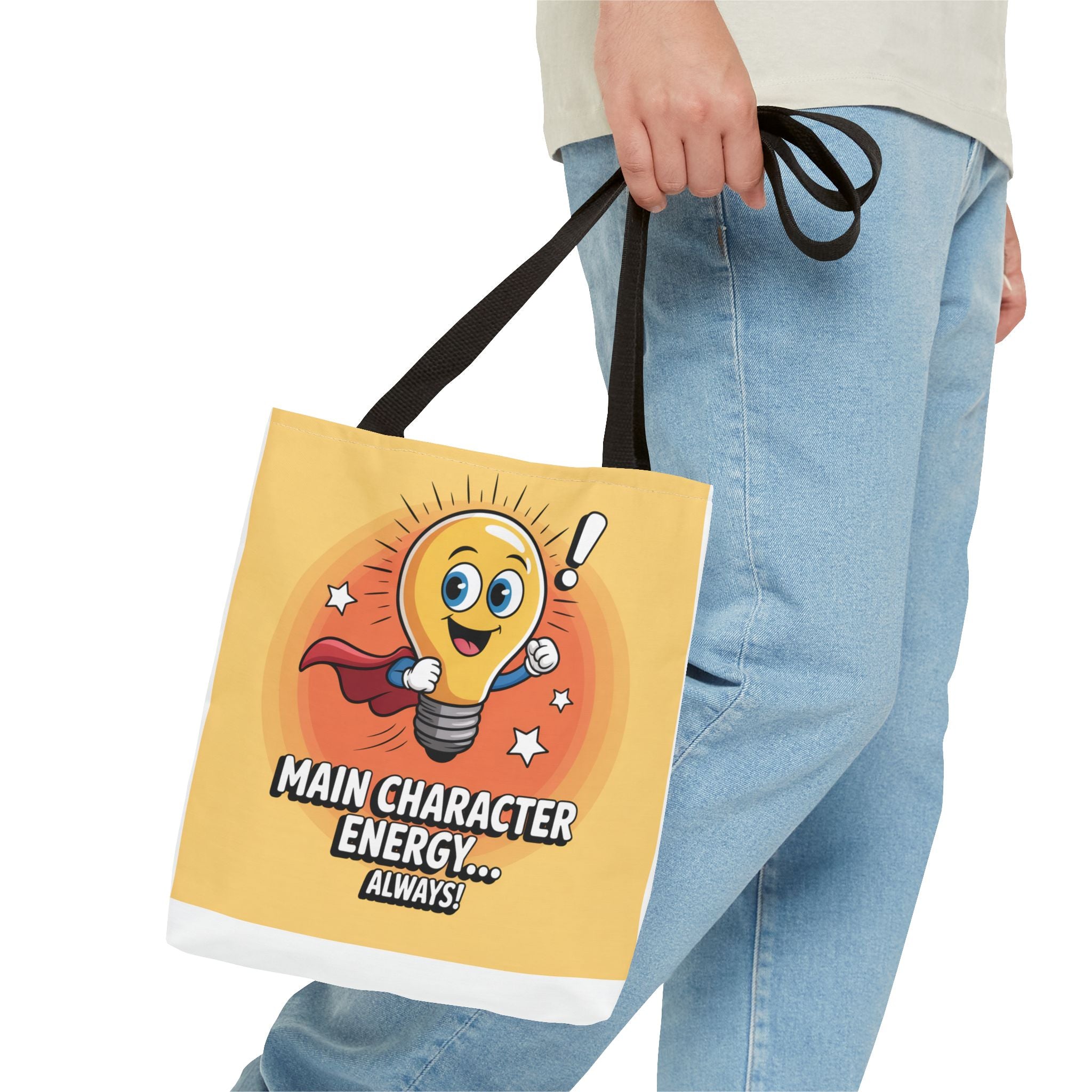 Main Character Energy Tote Bag, Fun Shopping Tote, Gift for Creative Souls, Everyday Use, Unique Statement Bag, Summer Accessory