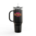 Vibrant Insulated Travel Mug, 40oz - High-Key Unstoppable, Perfect for Road Trips, Coffee Lovers, Gen-Z, Hydration on the Go