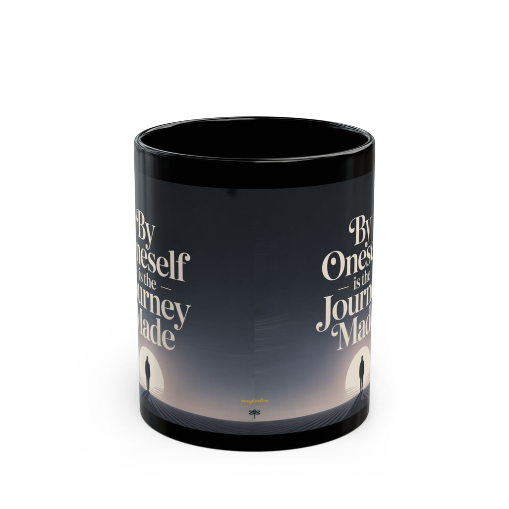 Inspirational Black Mug - Perfect for Coffee Lovers, Self-Discovery Gift, Motivational Quote Mug, Tea Time Companion, Warm Your Soul