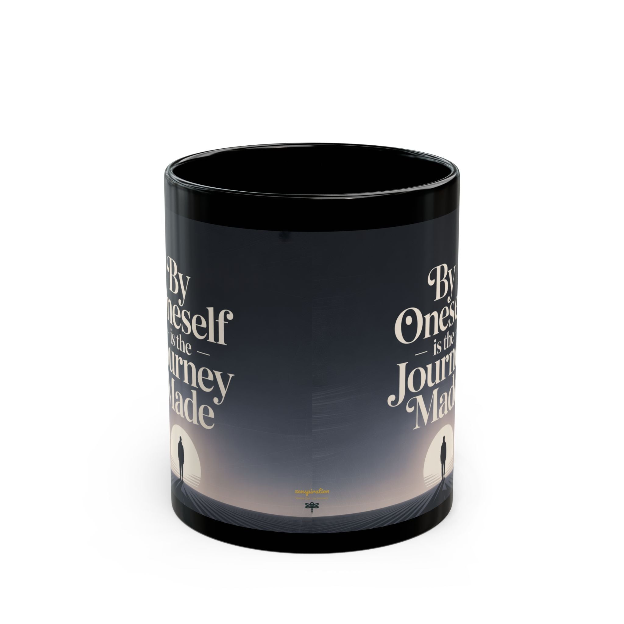 Inspirational Black Mug - Perfect for Coffee Lovers, Self-Discovery Gift, Motivational Quote Mug, Tea Time Companion, Warm Your Soul