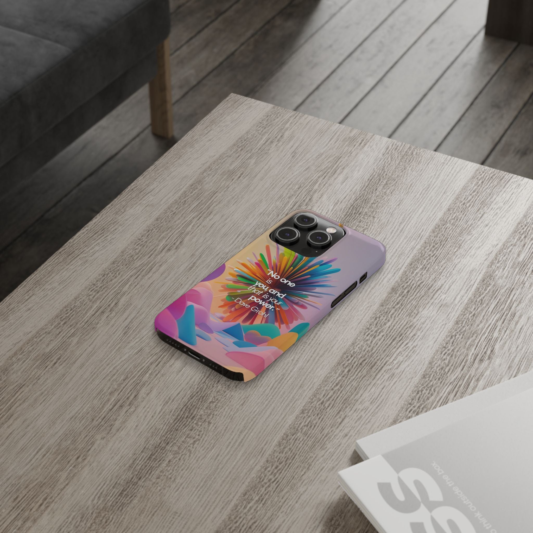 Inspirational Slim Phone Case - Dave Grohl Quote, Motivational Phone Accessory, Colorful Design, Gift for Friends, [...]