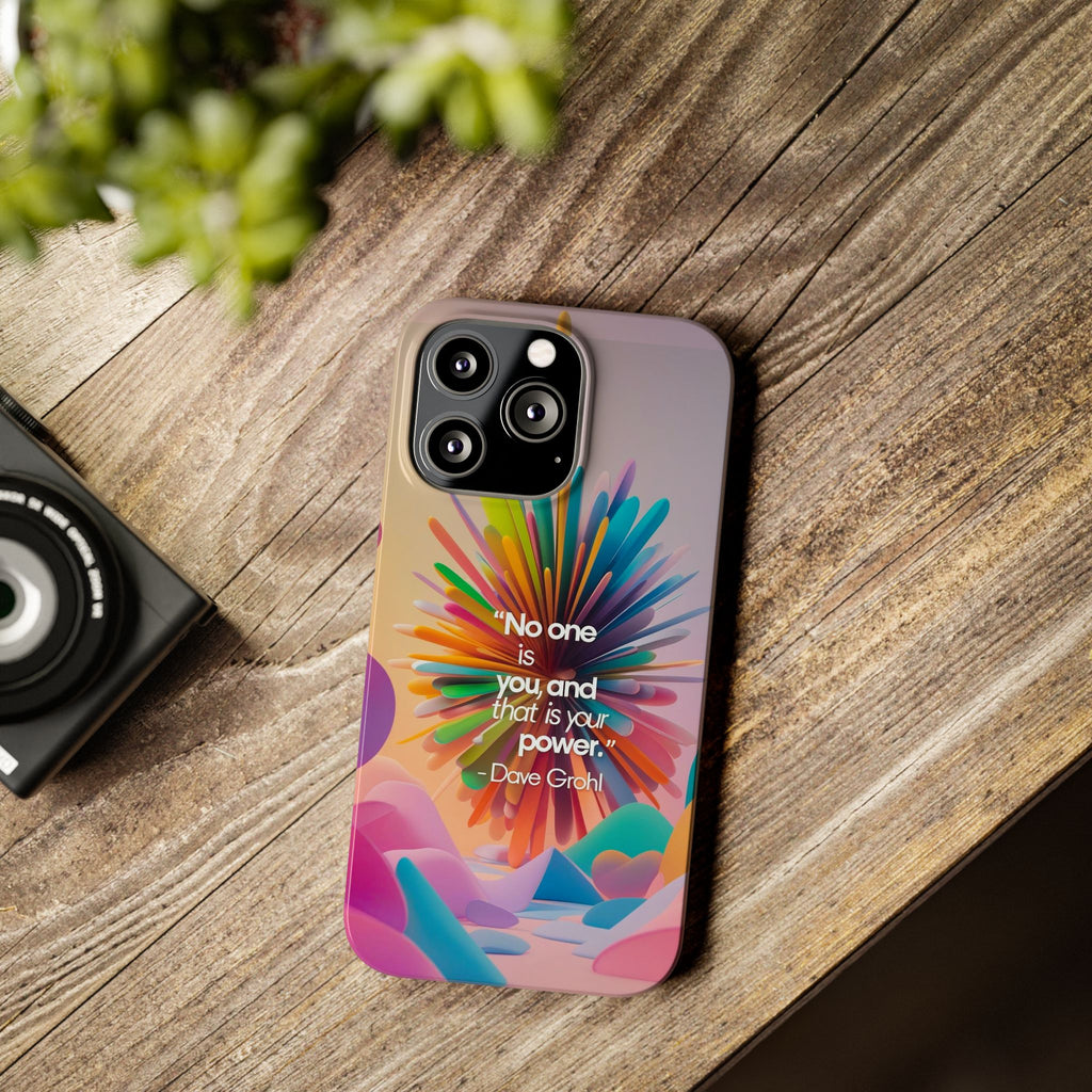 Inspirational Slim Phone Case - Dave Grohl Quote, Motivational Phone Accessory, Colorful Design, Gift for Friends, [...]