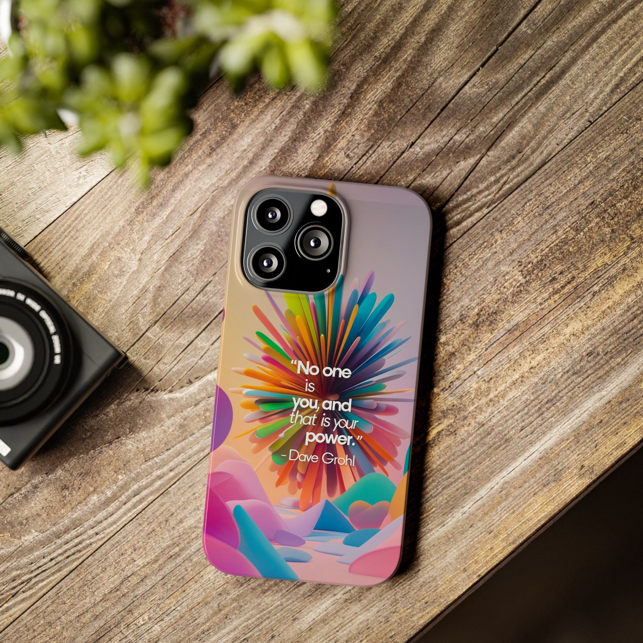 Inspirational Slim Phone Case - Dave Grohl Quote, Motivational Phone Accessory, Colorful Design, Gift for Friends, [...]