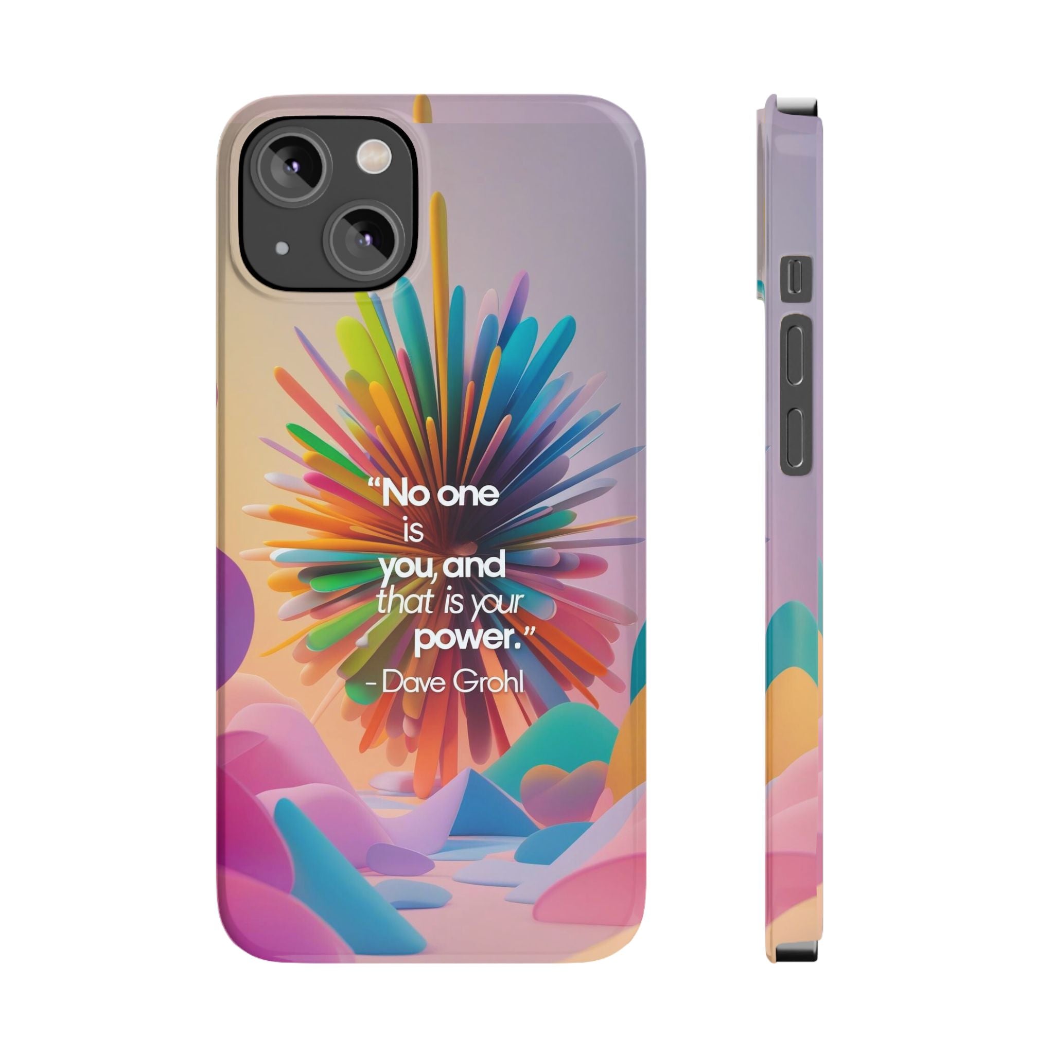 Inspirational Slim Phone Case - Dave Grohl Quote, Motivational Phone Accessory, Colorful Design, Gift for Friends, [...]