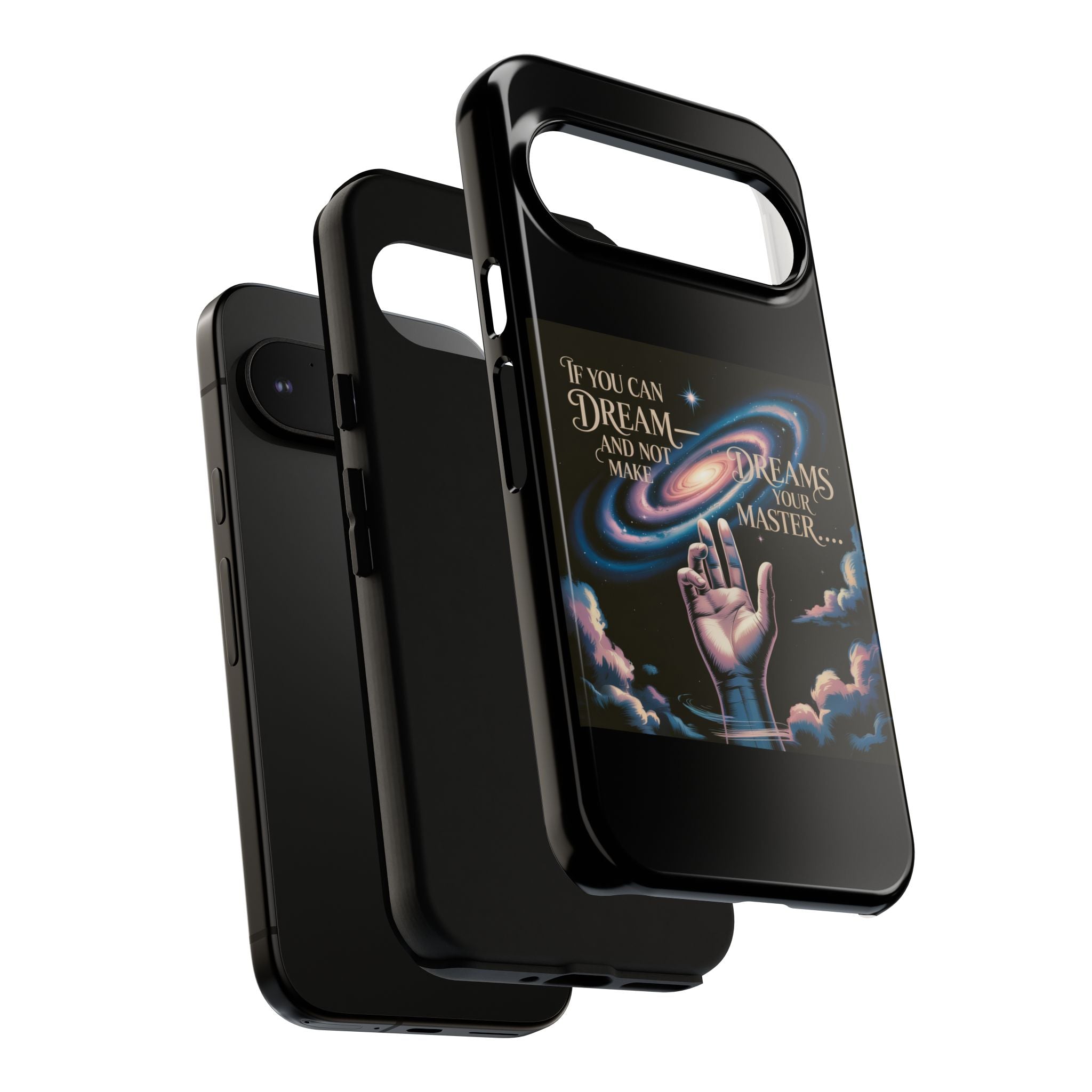 Dream-Inspired Phone Case, Inspirational Phone Cover, Galaxy Design Case, Unique Gift for Dreamers, Motivational Phone Accessory